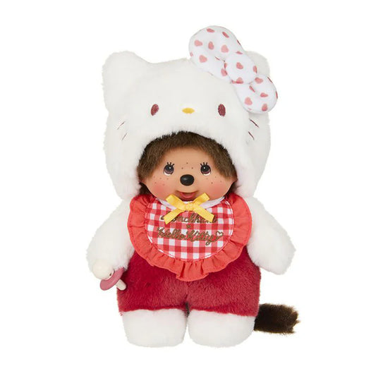 Monchhichi Dressed as Hello Kitty Gingham Check Figure