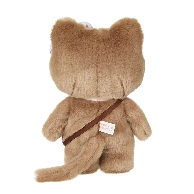 Hello Kitty Dressed as Monchhichi Gingham Check Plush